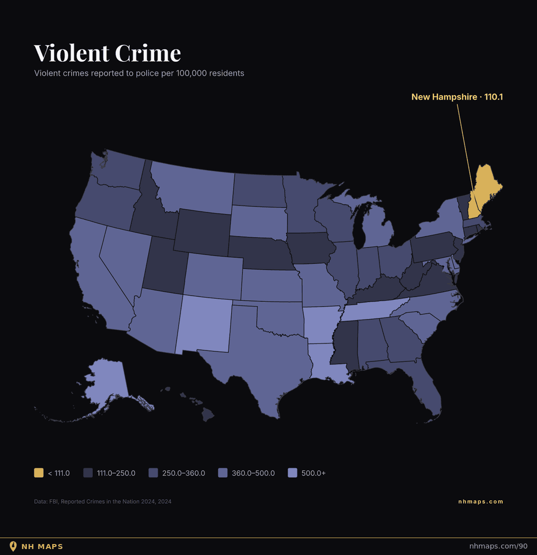 Violent Crime Rate by State